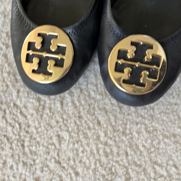 SOLD Tory Burch black Reva ballet flats slip ons slippers shoes size 10 - Picture 6 of 7